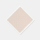 白い背中のベージュと白いパターン スタンダードカクテルナプキン (角)