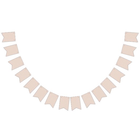 白い背中のベージュと白いパターン バンティングフラッグ (全)