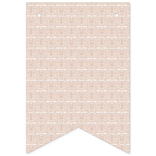 白い背中のベージュと白いパターン バンティングフラッグ (第2の旗)