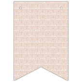 白い背中のベージュと白いパターン バンティングフラッグ (第1の旗)