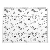 白い背中の泡の黒と白の写真 カレンダー (カバー)