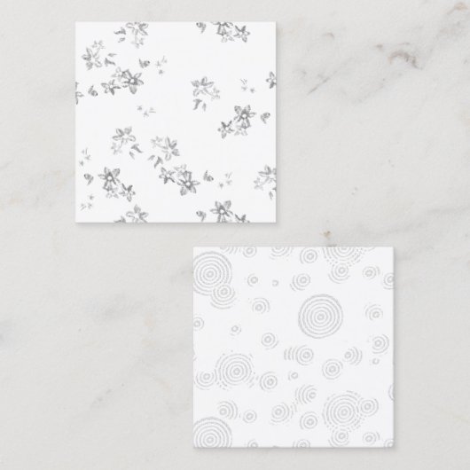 白い背中の泡の黒と白の写真 コーリングカード (正面/裏面)