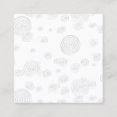 白い背中の泡の黒と白の写真 コーリングカード (裏面)