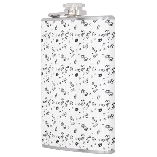 白い背中の泡の黒と白の写真 フラスク (左)