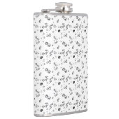 白い背中の泡の黒と白の写真 フラスク (右)