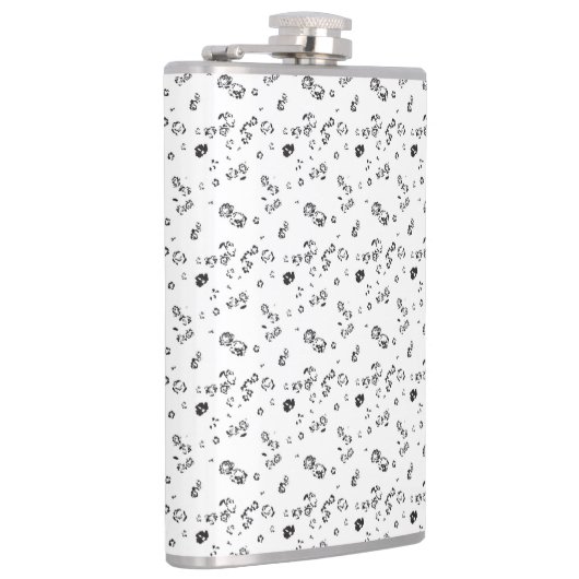 白い背中の泡の黒と白の写真 フラスク (右)