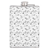 白い背中の泡の黒と白の写真 フラスク (裏面)