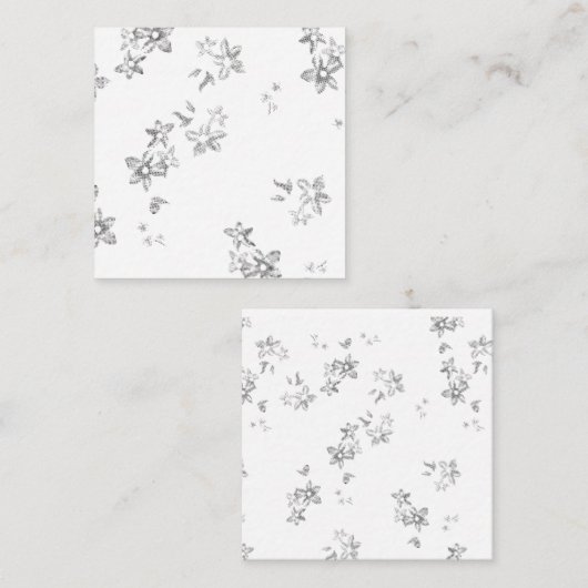 白い背中の泡の黒と白の写真 予約カード (正面/裏面)