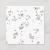 白い背中の泡の黒と白の写真 予約カード (裏面)