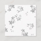 白い背中の泡の黒と白の写真 予約カード (正面)