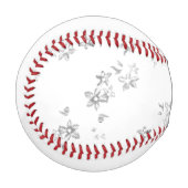 白い背中の泡の黒と白の写真 野球ボール (正面左)