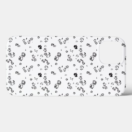 白い背中の泡の黒と白の写真 Case-Mate iPhoneケース (裏面 (横))