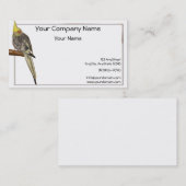 白い背景が付いている枝の雑色のCockatiel 名刺 (正面/裏面)