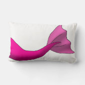 白い背景が付いている色の人魚の尾 ランバークッション (裏面)