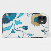 白い背景が付いている金めっきされたインディゴの花 Case-Mate iPhoneケース (裏面(横))