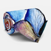 白い背景が付いている2ブルーオーキッドのタイ ネクタイ (ロール)