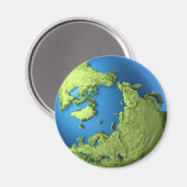 白い背景で孤立した地球3d。北極 マグネット (正面/裏面)