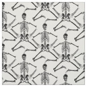 白い背景で踊る黒い骨組 ファブリック (見本)