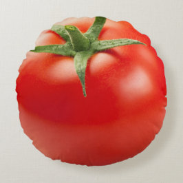 白い背景で隔離される新しく赤いトマト ラウンドクッション