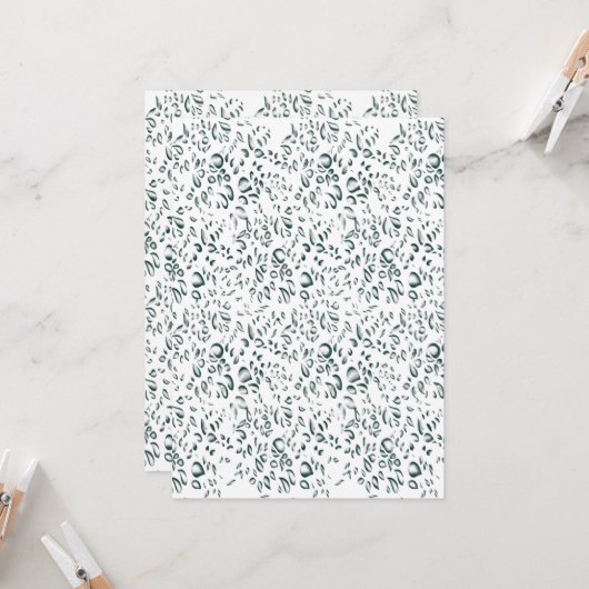 白い背景にたくさんの水滴 招待状 (正面/裏面インサイチュ)