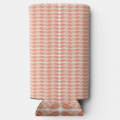 白い背景にオレンジと白の模様 スリム缶クーラー (裏面)