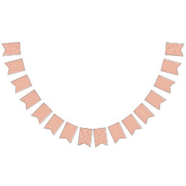 白い背景にオレンジと白の模様 バンティングフラッグ