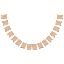 白い背景にオレンジと白の模様 バンティングフラッグ