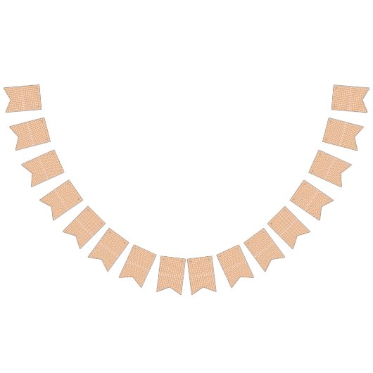 白い背景にオレンジと白の模様 バンティングフラッグ (全)