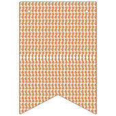 白い背景にオレンジと白の模様 バンティングフラッグ (第3の旗)