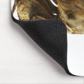 白い背景にカニ マウスパッド (コーナー)