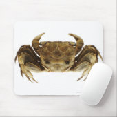 白い背景にカニ マウスパッド (マウス)