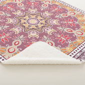 白い背景にカラフルオーナメントを装飾  シェルパブランケット (3/4)