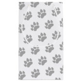 白い背景にグレーのプリントをプリント スモールペーパーバッグ (裏面)