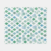 白い背景にシームレスな水色と フリースブランケット (正面(横))