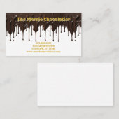 白い背景にチョコレートを滴らせるキャンディーショップ 名刺 (正面/裏面)