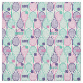 白い背景にテニスラケット ファブリック (見本)