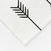 白い背景にトライバルの矢印が表示されます。継ぎ目のないパターン フリースブランケット (角)