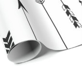 白い背景にトライバルの矢印が表示されます。継ぎ目のないパターン ラッピングペーパー (ロールコーナー)