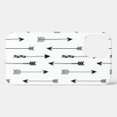 白い背景にトライバルの矢印が表示されます。継ぎ目のないパターン Case-Mate iPhoneケース (裏面 (横))