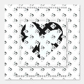 白い背景にバタフライハート 壁紙 (正面)