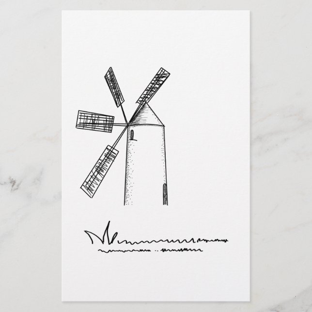 白い背景にミル (正面)