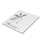 白い背景にミル タイル (側面)