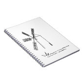 白い背景にミル ノートブック (右側)