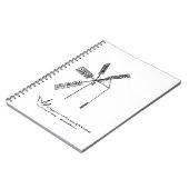 白い背景にミル ノートブック (左側)