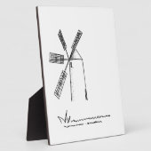 白い背景にミル フォトプラーク (側面)