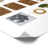 白い背景に健康的な食品網。 ポスター (角)