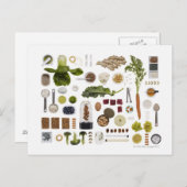 白い背景に健康的な食品網。 ポストカード (正面/裏面)