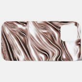 白い背景に光沢のある茶色の長い波状のトレース Case-Mate iPhoneケース (裏面 (横))