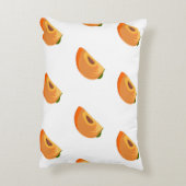 白い背景に分離された柿の模様。 アクセントクッション (裏面(縦))