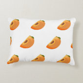 白い背景に分離された柿の模様。 アクセントクッション (裏面)